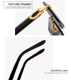 Anteojos Gafas Sol Sin Marco Madera Vintage Retro 103 en internet