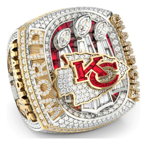 Anillo Dije con Cadena Kansas Chiefs' Super Bowl Lvii Mahomes C/tapa