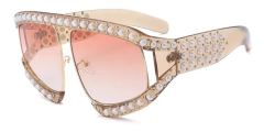 Anteojos Lentes Sol Visor Grande Strass Retro Vintage N°123 - online store