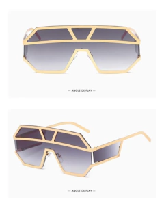Gafas Anteojos Sol Grandes Hexagonal Modernas 5319 - tienda online