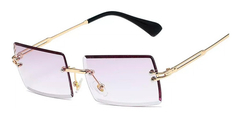 Anteojos Lentes Sol Rectangular Biselado Retro Vintage Nº92 - online store