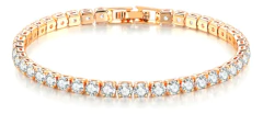 Cadena Tennis Piedra Strass Dorada Plateada Hip Hop Trap 54 - tienda online