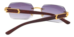 Anteojos Gafas Sol Sin Marco Madera Vintage Retro Nº102 - buy online