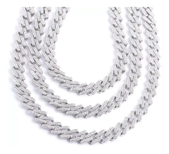 Cadena Cubana Piedra Strass Claw Hip Hop 18 Inches Nº4 en internet