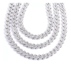 Cadena Cubana Piedra Strass Claw Hip Hop 24 Inches Nº4 en internet