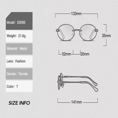 Image of Gafas Anteojos Sol Ovalado Retro Vintage Trap Sin Marco Nº74