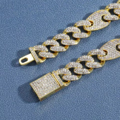 Cadena Cubana Con Strass Cofee Bean 15mm 18 Inch Nº11 - comprar online