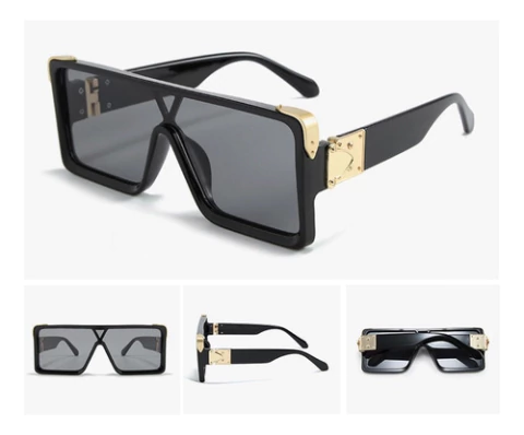 Gafas Anteojos De Sol Rectangular Hype Retro Vintage Grande 5791