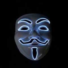 Mascara Anonymous Led Nocturna Halloween Disfraz Hype en internet