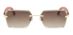 Anteojos Gafas Sol Sin Marco Madera Vintage Retro 97 - comprar online