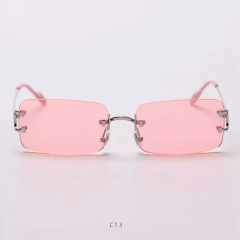 Anteojos Gafas Sol Sin Marco Rectangular Trap Rap Retro 93 en internet