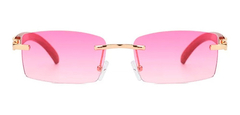 Image of Anteojos Gafas Sol Sin Marco Madera Vintage Retro Nº100