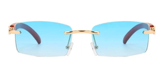 Image of Anteojos Gafas Sol Sin Marco Madera Vintage Retro Nº100