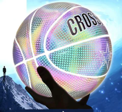 Pelota De Baloncesto Reflectante Holográfica Borde Blanco - comprar online