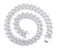 Cadena Cubana Piedra Strass Thorns 24 Inches Nº5 - KITCH TECH