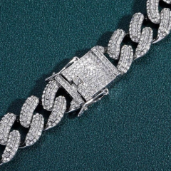 Cadena Cubana Rhinestone Beans Claw 24 Inches Nº12