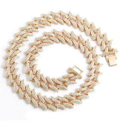 Cadena Cubana Piedra Strass Thorns 24 Inches Nº5