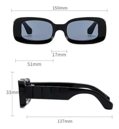 Anteojos Lentes Gafas Sol Rectangulares Acrilico Retro N 66 - comprar online