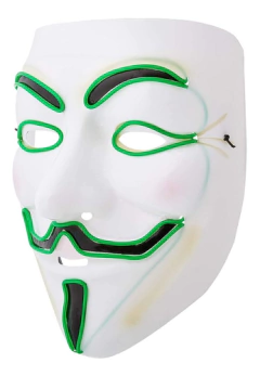 Mascara Anonymous Led Nocturna Halloween Disfraz Hype - tienda online