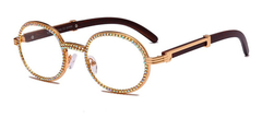 Anteojos Lentes Sol Hype Circular Strass Retro Vintage 1 - comprar online
