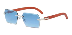 Anteojos Gafas Sol Sin Marco Madera Vintage Retro 97