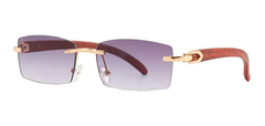 Anteojos Gafas Sol Sin Marco Madera Vintage Retro Nº100