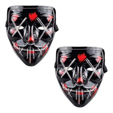 Mascara La Purga V De Vendetta Luz Led Halloween Disfraz