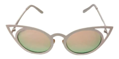 Anteojos Sol Lentes Pin Up Cat Eye Gato Espejo Metal N°209