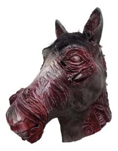 Mascara De Latex Caballo Zombie Negro Disfraz Halloween Importadas