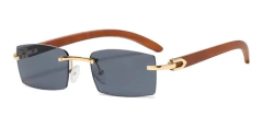 Gafas Anteojos De Sol Madera Retro Vintage Sin Marco 75 - comprar online