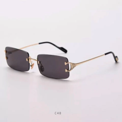 Anteojos Gafas Sol Sin Marco Rectangular Trap Rap Retro 93