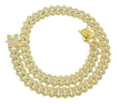 Cadena Cubana Piedra Strass Ingot Rhinestone 24 Inches Nº14 - comprar online