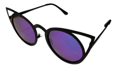 Imagen de Anteojos Sol Lentes Pin Up Cat Eye Gato Espejo Metal N°209