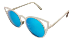Anteojos Sol Lentes Pin Up Cat Eye Gato Espejo Metal N°209 - comprar online