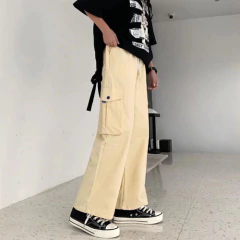 Pantalon Cargo Recto Palaso Baggy Beige Suelto Matrx D319 - comprar online