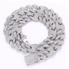Cadena Cubana Con Strass Cofee Bean 15mm 24 Inch Nº11 - tienda online
