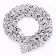 Cadena Cubana Con Strass Cofee Bean 15mm 18 Inch Nº11 - tienda online