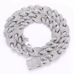 Cadena Cubana Con Strass Cofee Bean 15mm 20 Inch Nº11 - tienda online