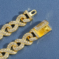 Pulsera Cubana Piedra Strass Infinito - 8 Inches Nº1 P - tienda online