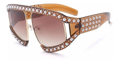 Anteojos Lentes Sol Visor Grande Strass Retro Vintage N°123 - KITCH TECH