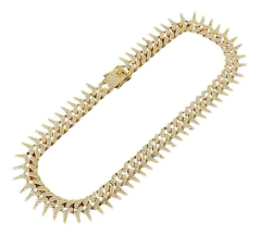 Cadena Cubana Piedra Strass Thorns 18 Inches Nº2
