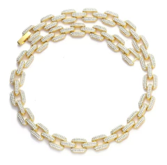 Cadena Cubana Piedra Strass Chain Claw 24 Inches Nº3