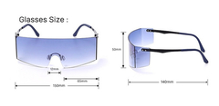 Anteojos Gafas Sol Grandes Cuadrad Envolvente Vintage Retro 5589 - comprar online