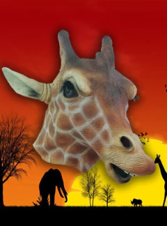 Mascara De Latex Jirafa Disfraz Halloween Importadas - comprar online