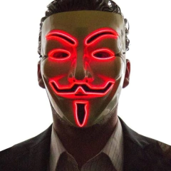 Imagen de Mascara Anonymous Led Nocturna Halloween Disfraz Hype