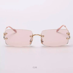 Anteojos Gafas Sol Sin Marco Rectangular Trap Rap Retro 93 - KITCH TECH