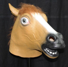 Mascara De Latex Caballo Marron Importadas en internet