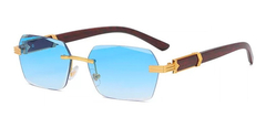 Anteojos Gafas Sol Sin Marco Madera Vintage Retro Nº102 on internet