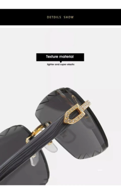 Gafas Sol Con Patas De Madera, Retro Con Borde Diamante N 82 - KITCH TECH