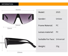 Image of Anteojos Sol Gafas Retro Vintage Gradient Una Pieza Nº135